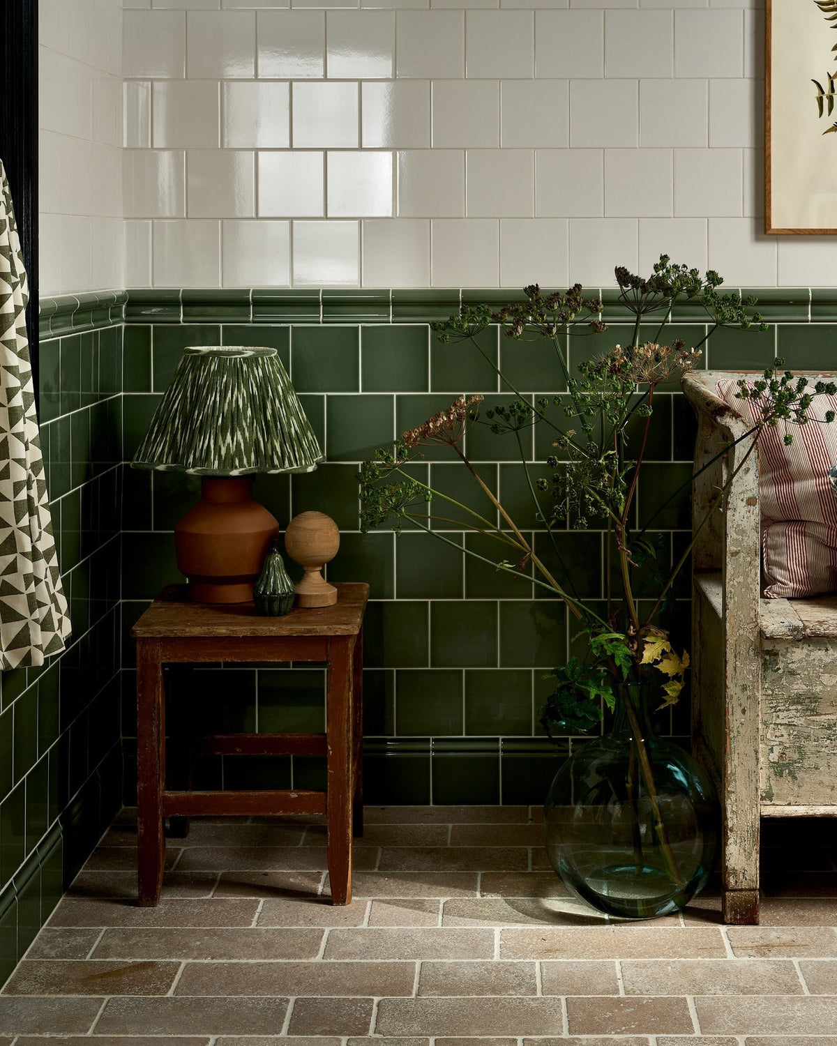 Ca’ Pietra Victorian Style™ Wall Ceramic Cabbage Green Skirting — official gallery image 1