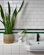 Ca’ Pietra Victorian Style™ Wall Ceramic Cotton White Simple Beading — official gallery image 2