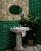 Ca’ Pietra Victorian Style™ Wall Ceramic Emerald Green Dado Crackle Glaze — official gallery image 3