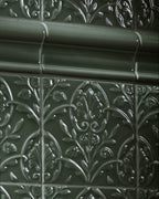 Ca’ Pietra Victorian Style™ Wall Ceramic Hampton Court Vines Cabbage Green Gloss — official gallery image 3
