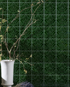 Ca’ Pietra Victorian Style™ Wall Ceramic Hampton Court Vines Olive Green Gloss — official gallery image 3