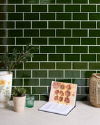 Ca’ Pietra Victorian Style™ Wall Ceramic Olive Green Metro Crackle Glaze — official gallery image 1