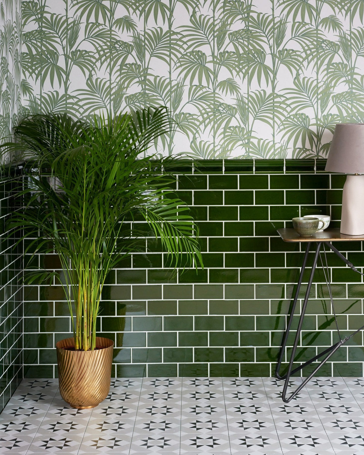 Ca’ Pietra Victorian Style™ Wall Ceramic Olive Green Metro Crackle Glaze — official gallery image 2