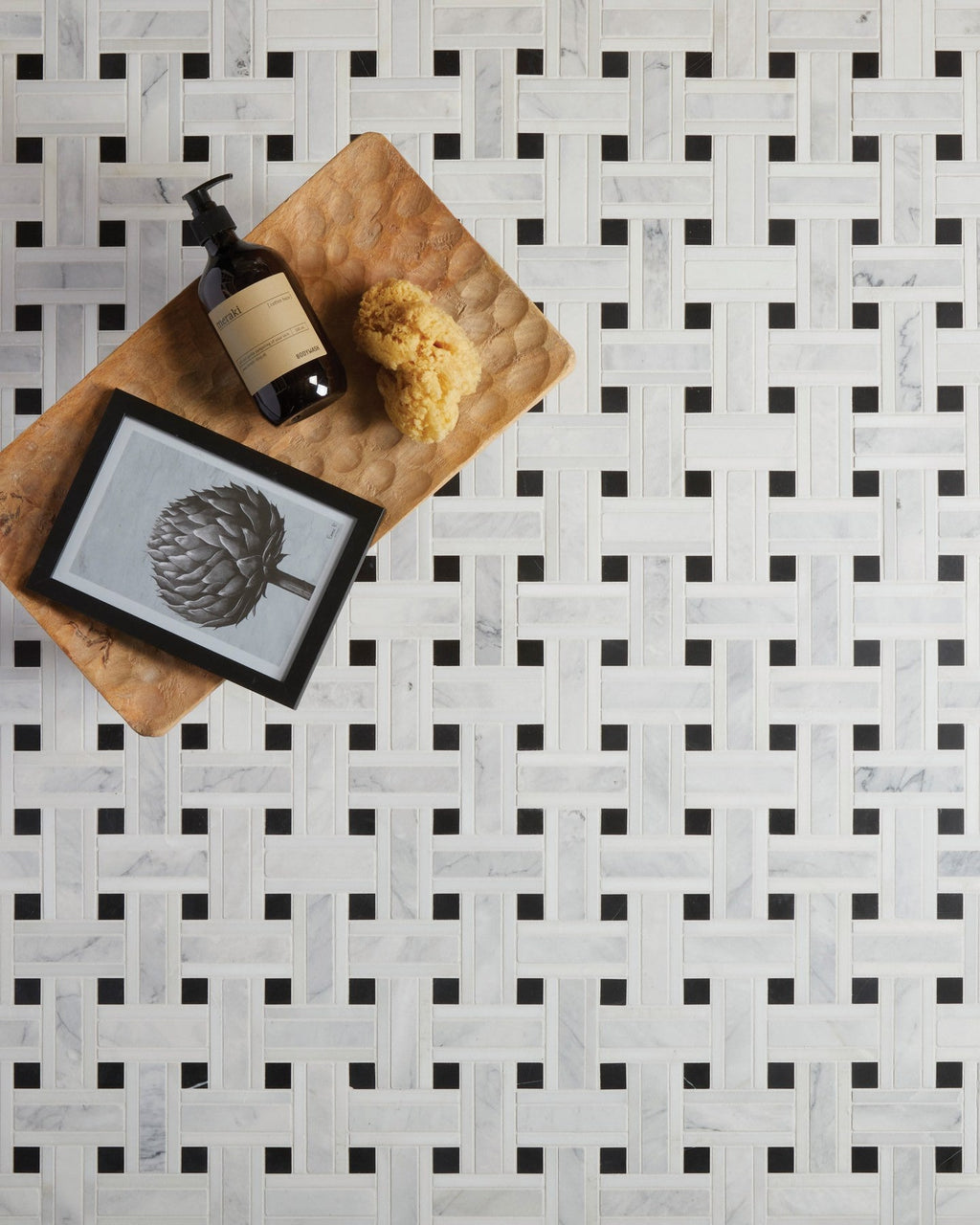 Ca’ Pietra Zen Marble Honed Finish Grand Basket Weave — official gallery image 12