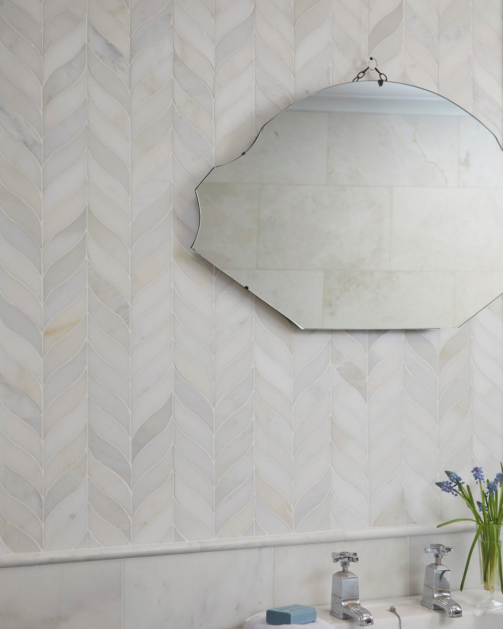 Ca’ Pietra Zen Marble Honed Finish Leaf Mosaic — official gallery image 13