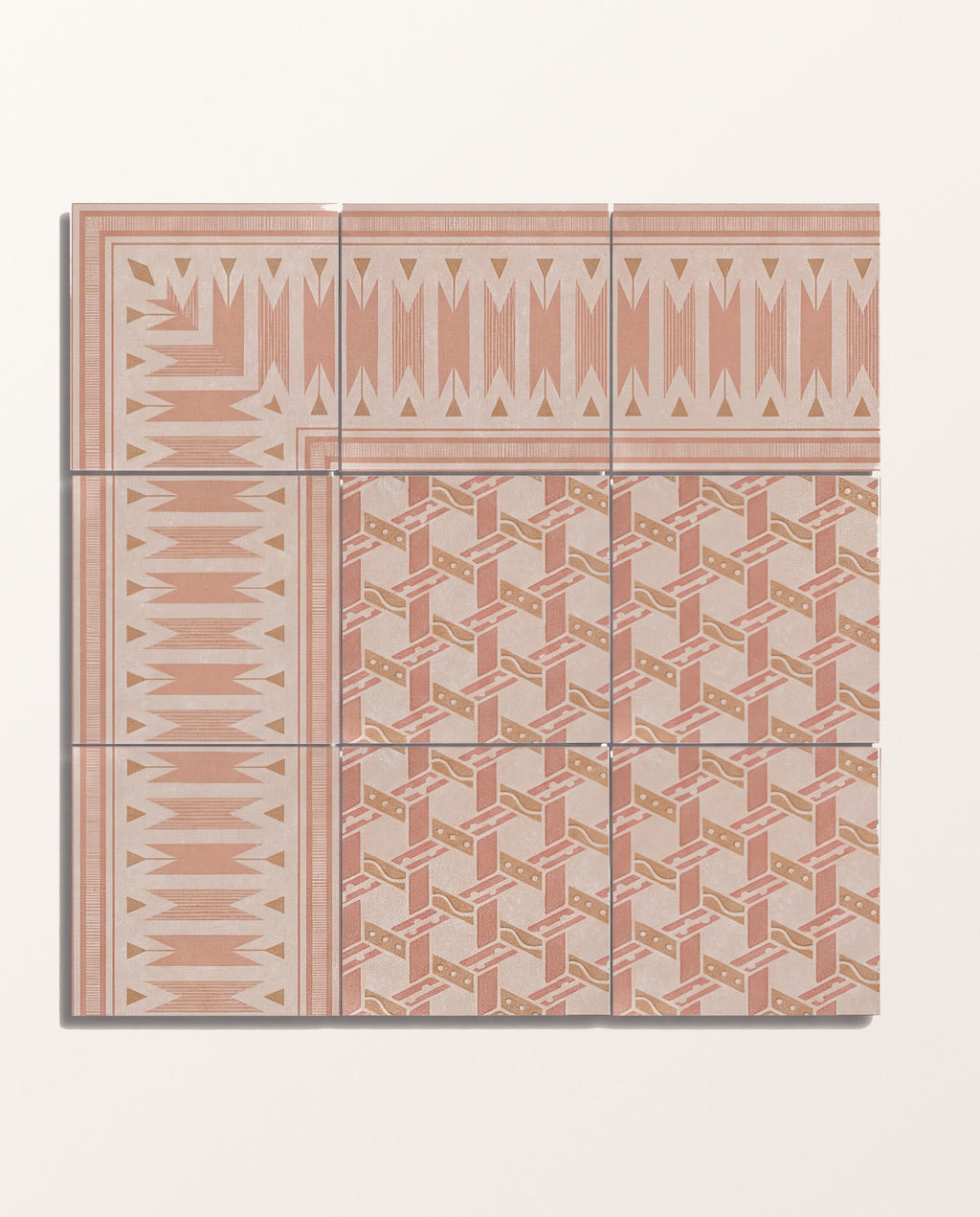 Ca’ Pietra Aventuras Ziggy Border Terracotta Porcelain — official gallery image 11