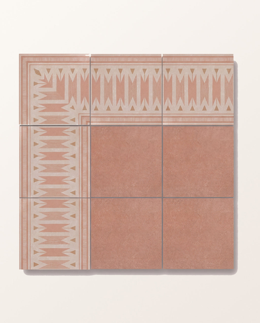 Ca’ Pietra Aventuras Ziggy Border Terracotta Porcelain — official gallery image 14