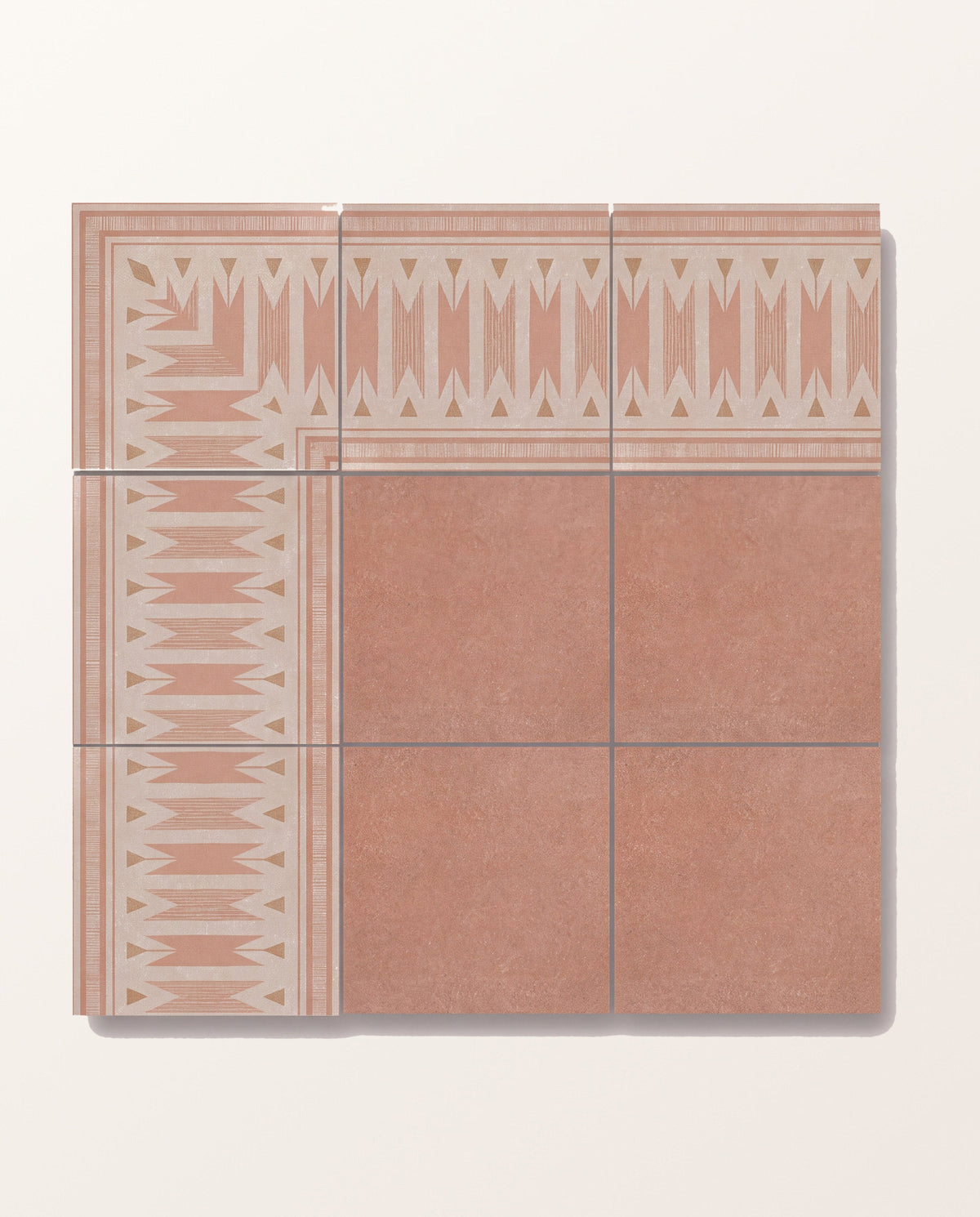 Ca’ Pietra Aventuras Ziggy Border Terracotta Porcelain — official gallery image 14
