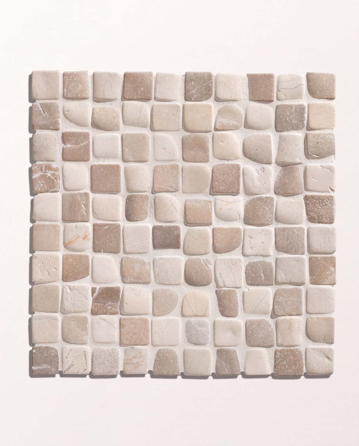Ca’ Pietra Enso Cobble Mosaic Sand & Chalk Chess — official gallery image 2