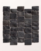 Ca’ Pietra Enso Cobble Mosaic Strip Charcoal — official gallery image 2