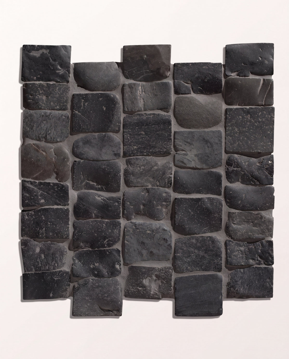 Ca’ Pietra Enso Cobble Mosaic Strip Charcoal — official gallery image 2