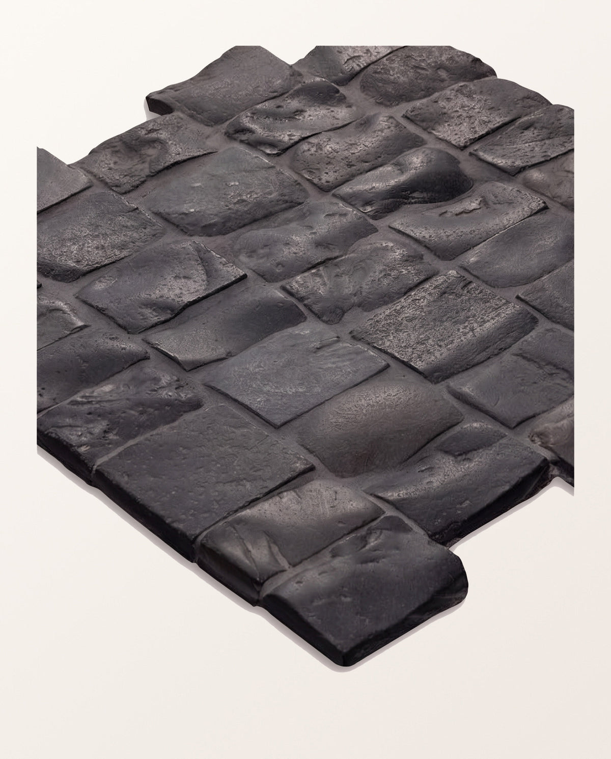 Ca’ Pietra Enso Cobble Mosaic Strip Charcoal — official gallery image 7
