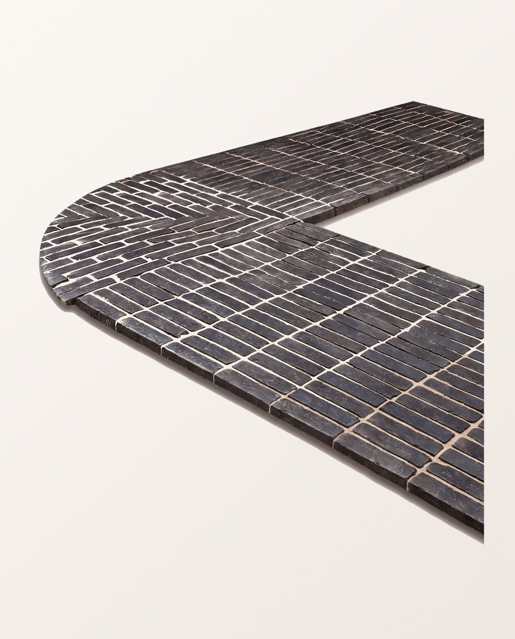 Ca’ Pietra Flanders Charcoal Tumbled Clay Pavers — official gallery image 11