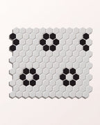 Ca’ Pietra Mono Hex Porcelain Mosaic Daisy — official gallery image 10