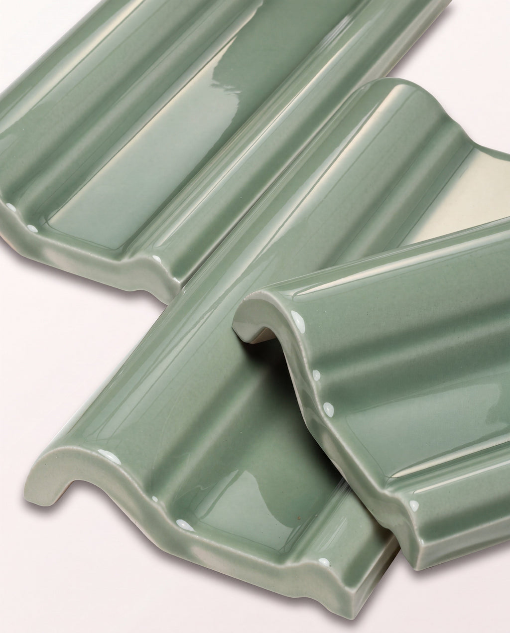 Ca’ Pietra Victorian Style™ Wall Ceramic Cabbage Green Dado — official gallery image 5