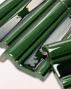 Ca’ Pietra Victorian Style™ Wall Ceramic Olive Green Dado Crackle Glaze — official gallery image 4