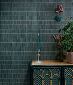 Ca’ Pietra Bamboo Lustre Porcelain Mosaic Teal — official gallery image 1