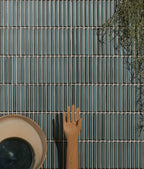 Ca’ Pietra Bamboo Lustre Porcelain Mosaic Teal — official gallery image 3