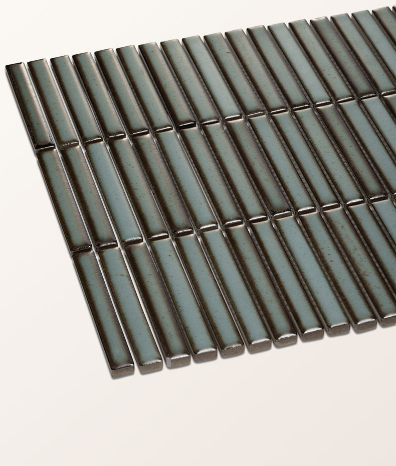 Ca’ Pietra Bamboo Lustre Porcelain Mosaic Teal — official gallery image 6