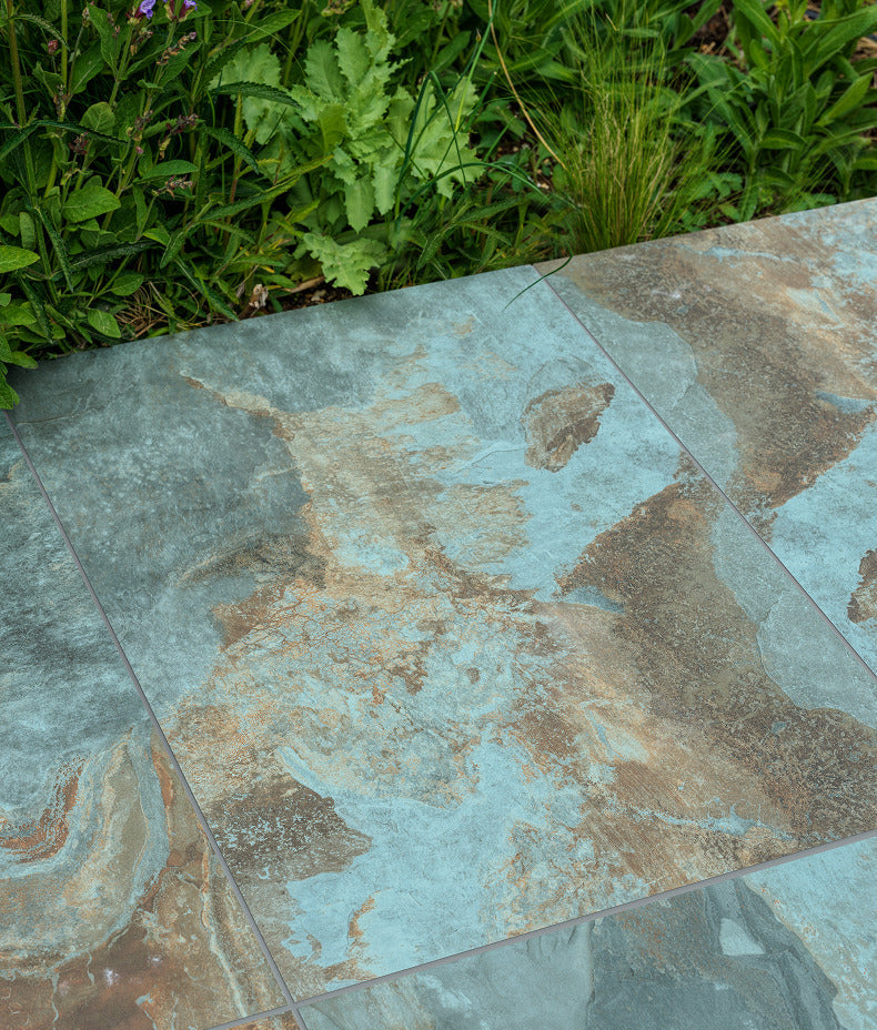 Ca’ Pietra Komodo Porcelain Paving Textured Green — official gallery image 2