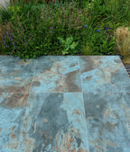 Ca’ Pietra Komodo Porcelain Paving Textured Green — official gallery image 3