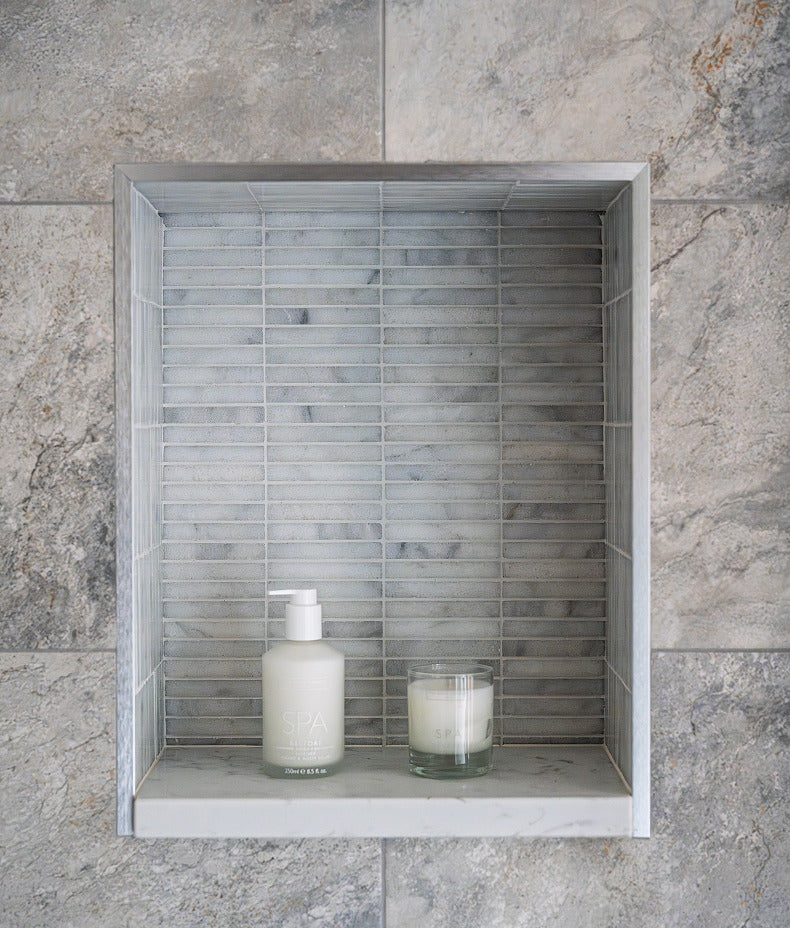 Ca’ Pietra Long Island Marble Bamboo Mosaic — official gallery image 6