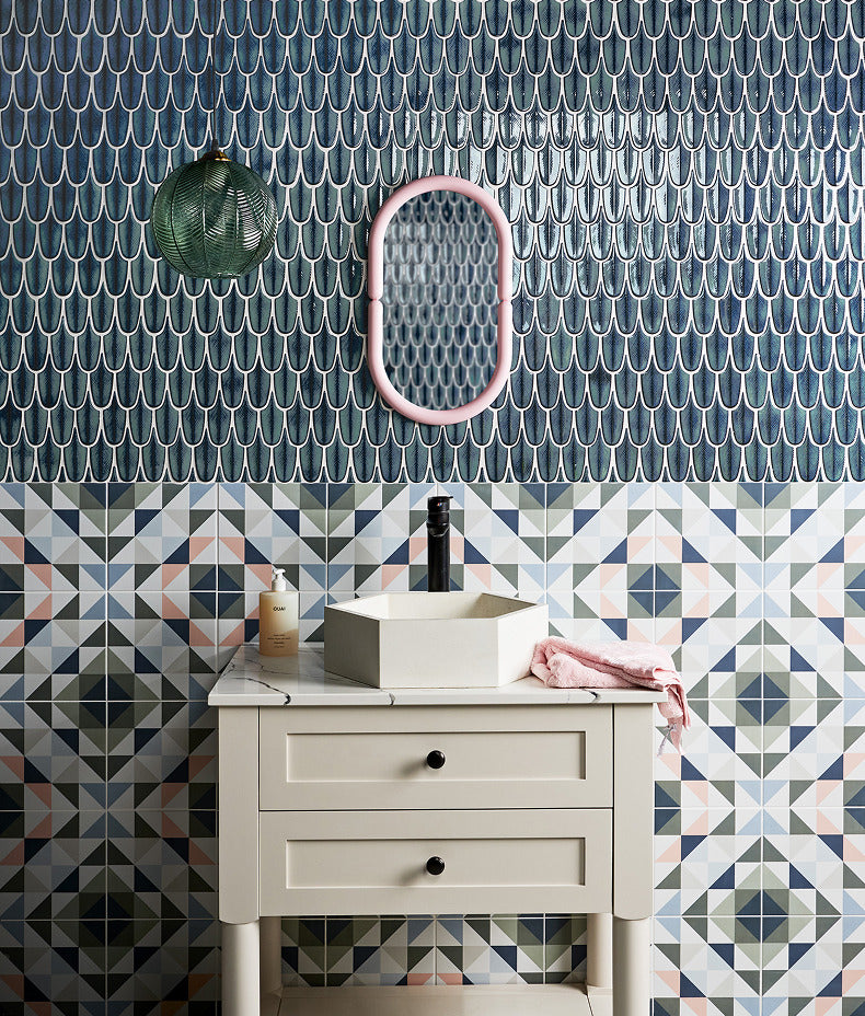 Ca’ Pietra Preen Porcelain Mosaic Verdigris — official gallery image 1