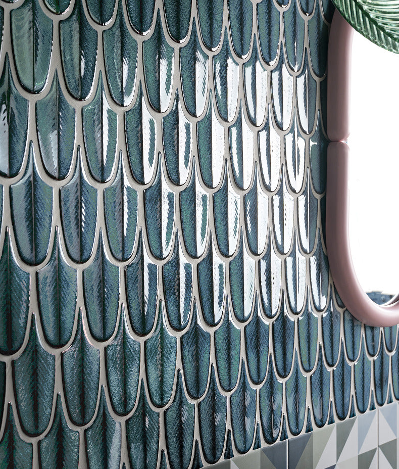 Ca’ Pietra Preen Porcelain Mosaic Verdigris — official gallery image 3