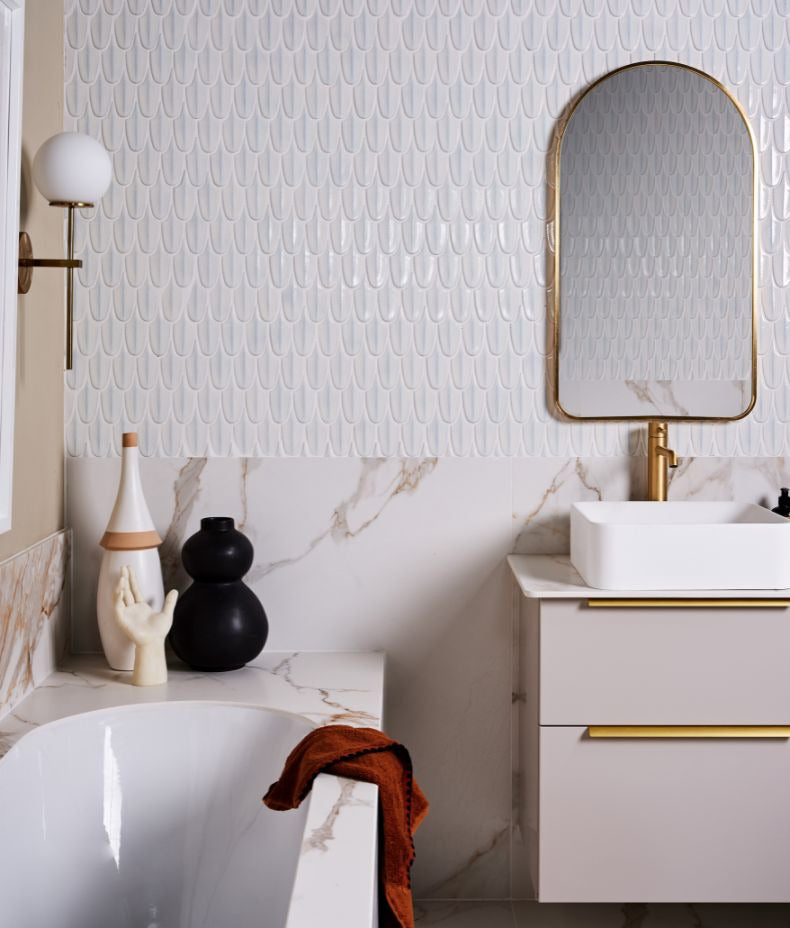 Ca’ Pietra Preen Porcelain Mosaic White — official gallery image 1