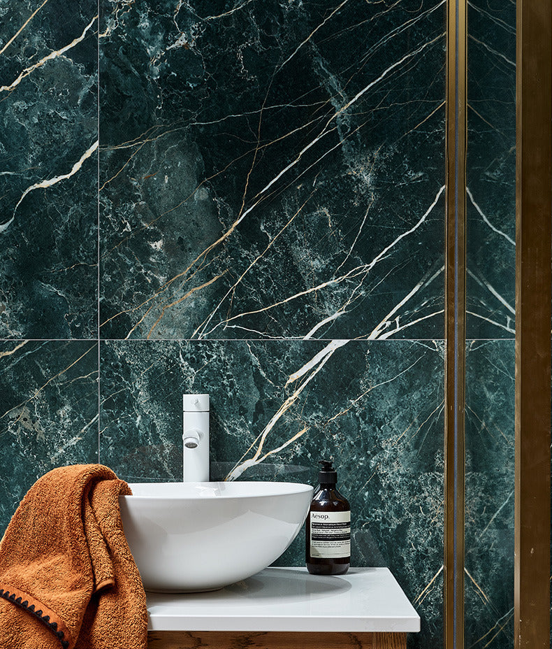 Ca’ Pietra Rainforest Porcelain Malachite — official gallery image 2