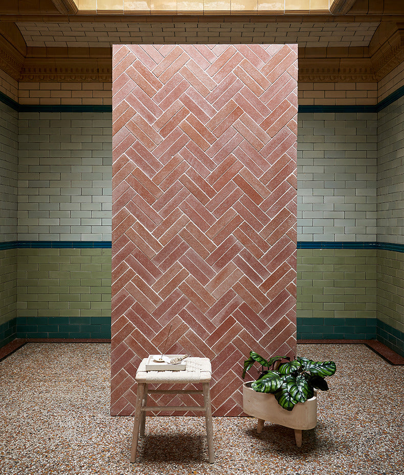 Ca’ Pietra Reform Composite Stone Tumbled Salmon Pink — official gallery image 10