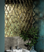 Ca’ Pietra Rococo Glass Mirror Diamond Brass — official gallery image 1