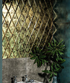 Ca’ Pietra Rococo Glass Mirror Diamond Brass — official gallery image 2