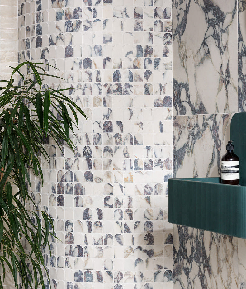 Ca’ Pietra Savoy Novo Porcelain Matt Arch Mosaic — official gallery image 1