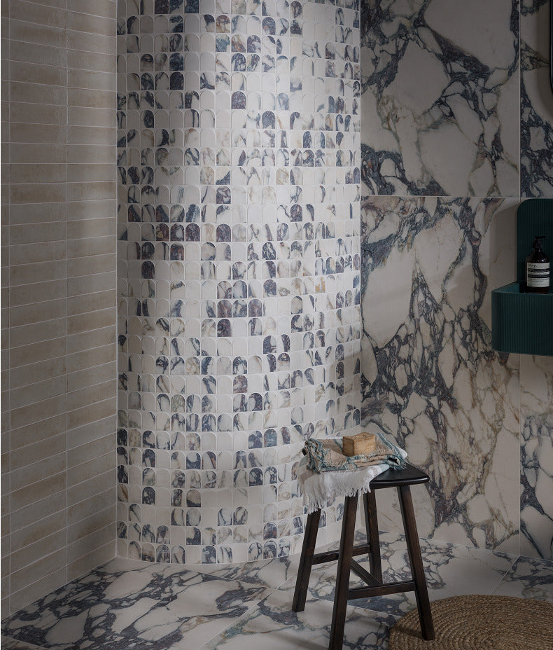 Ca’ Pietra Savoy Novo Porcelain Matt Arch Mosaic — official gallery image 2