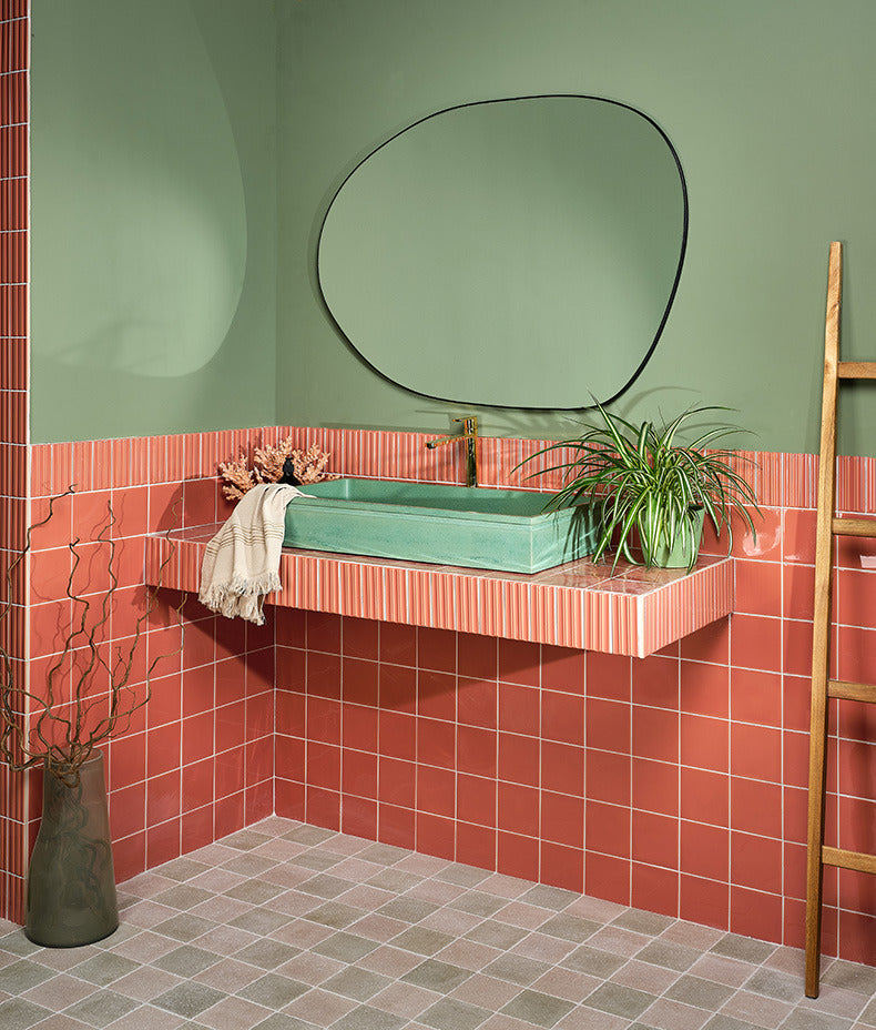 Ca’ Pietra Tunstall Ceramic Fluted Brick Coral — official gallery image 3