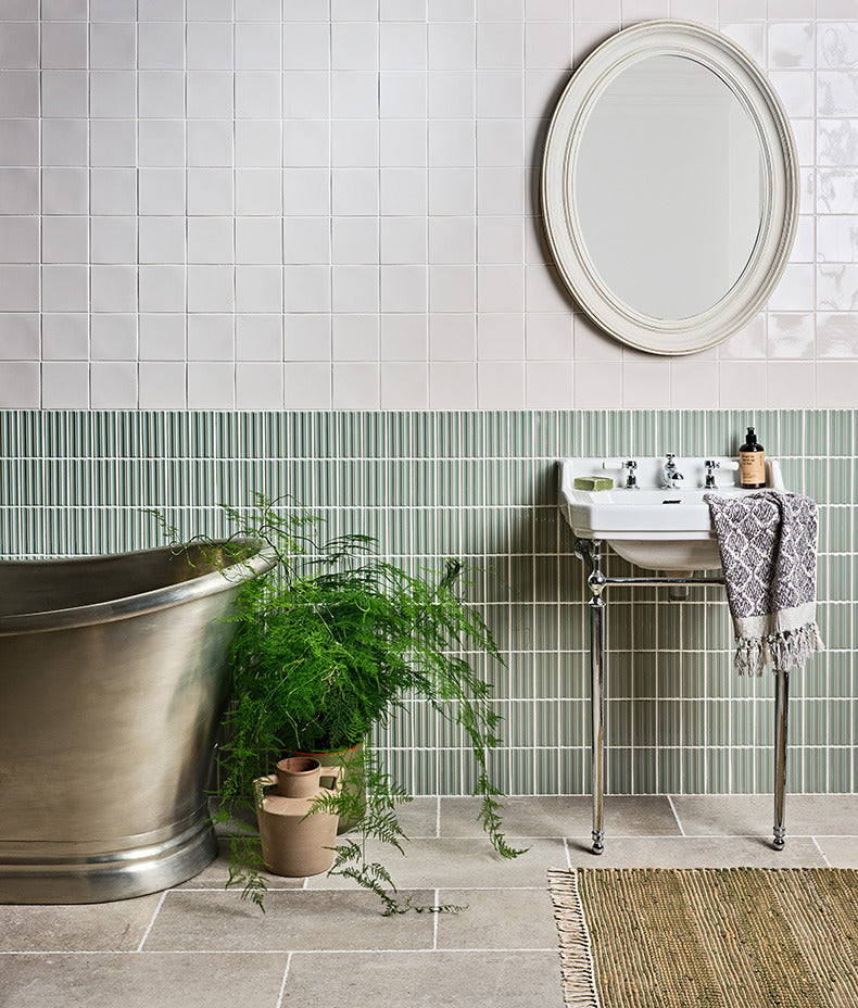 Ca’ Pietra Tunstall Ceramic Fluted Brick Fern — official gallery image 1