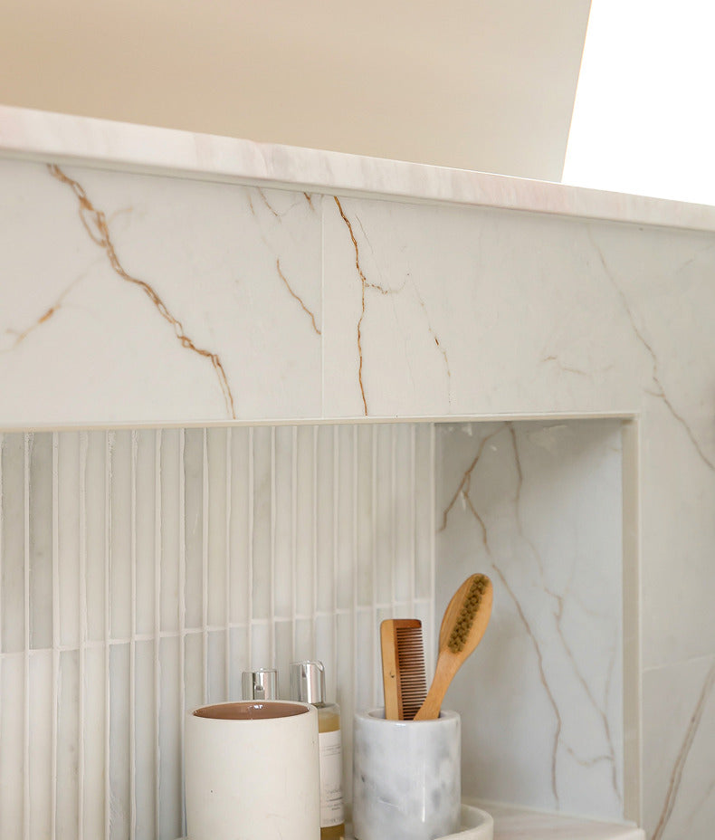 Ca’ Pietra Zen Marble Honed Finish Reed Mosaic — official gallery image 10