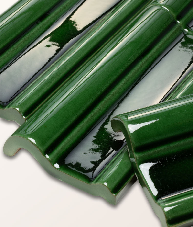 Ca’ Pietra Architectural Mouldings Dado Ceramic Olive Green — official gallery image 4