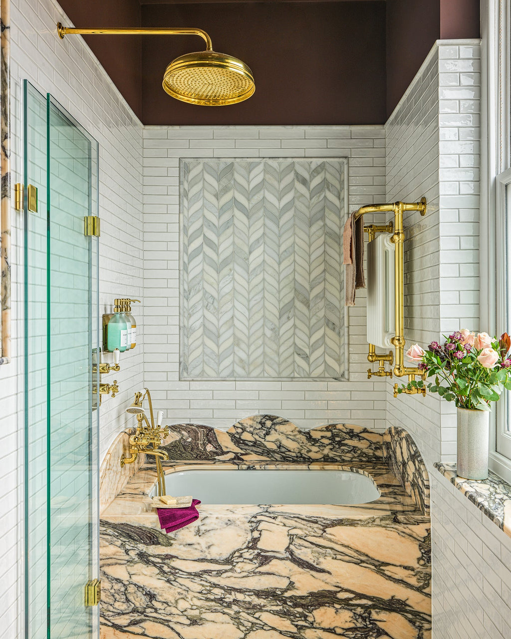Ca’ Pietra Zen Marble Honed Finish Leaf Mosaic — official gallery image 15
