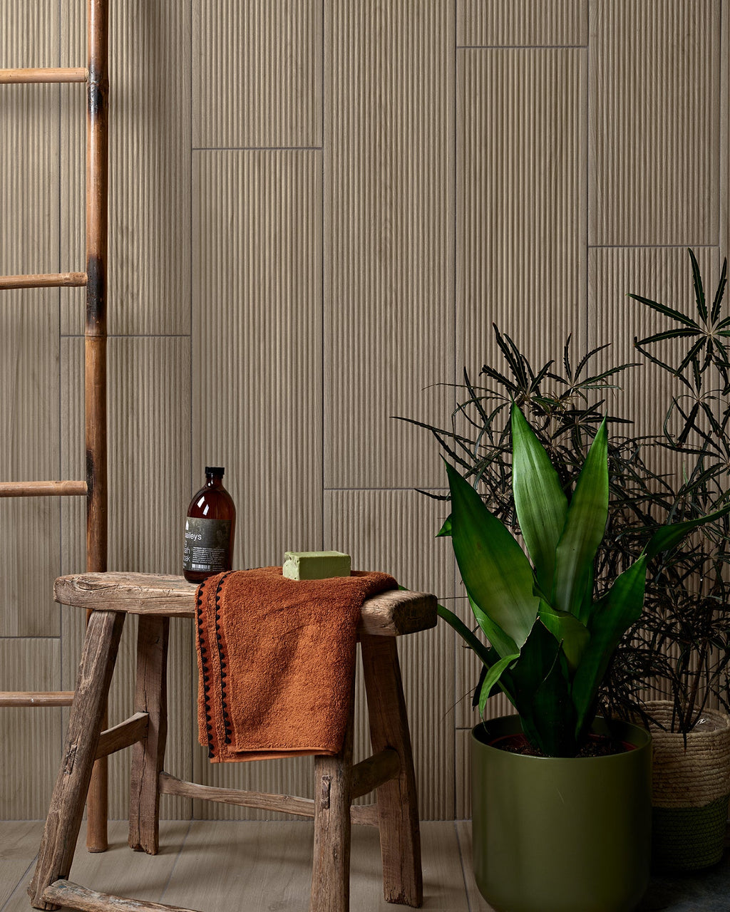 Ca’ Pietra Beach Hut Fluted Porcelain Caramel — official gallery image 4