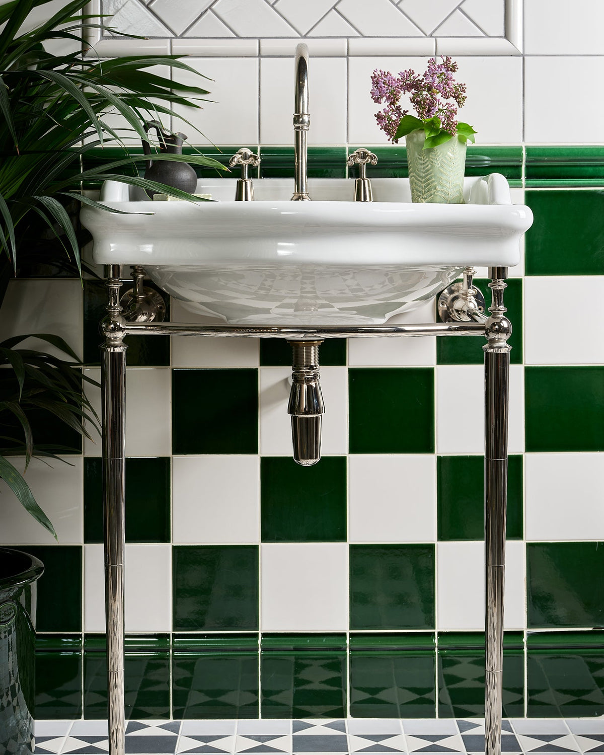 Ca’ Pietra Victorian Style™ Wall Ceramic Olive Green Square Crackle Glaze — official gallery image 6