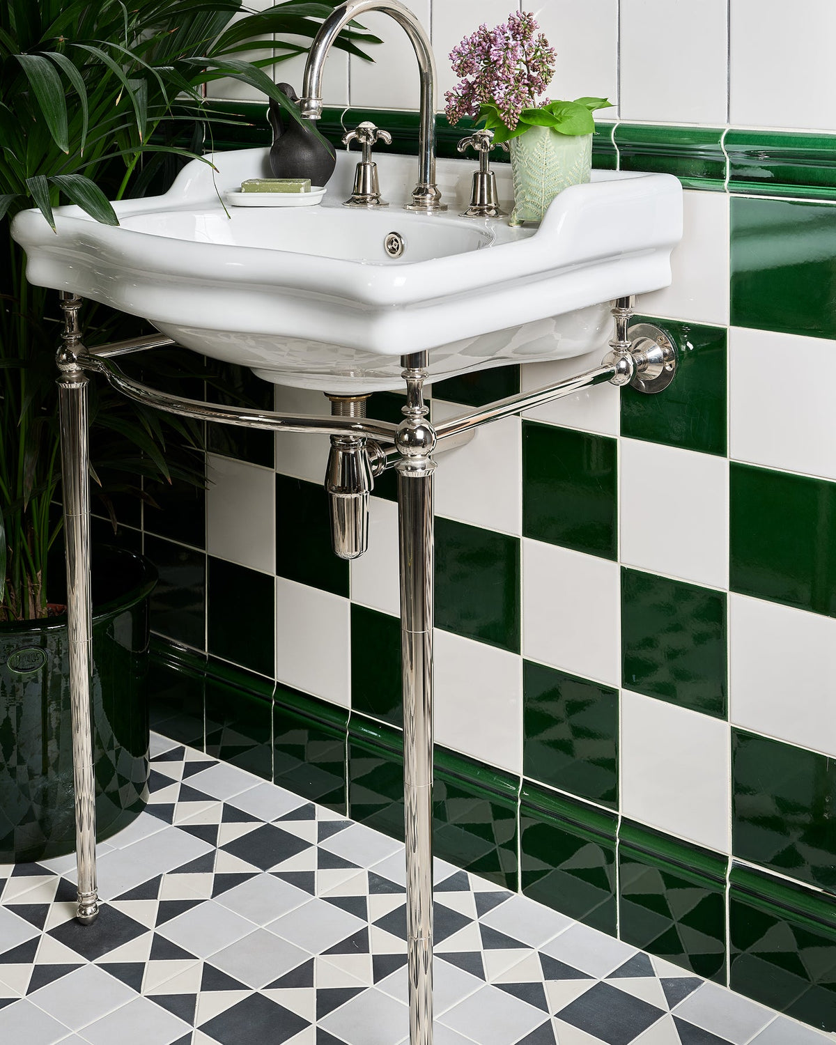 Ca’ Pietra Victorian Style™ Wall Ceramic Olive Green Skirting Crackle Glaze — official gallery image 2