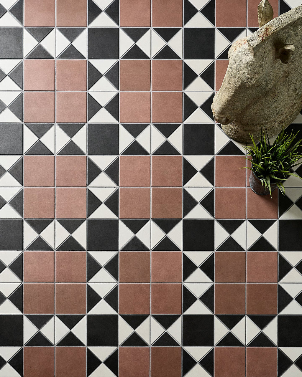 Ca’ Pietra Victorian Style™ Porcelain Finchley Pattern Terracotta — official gallery image 1