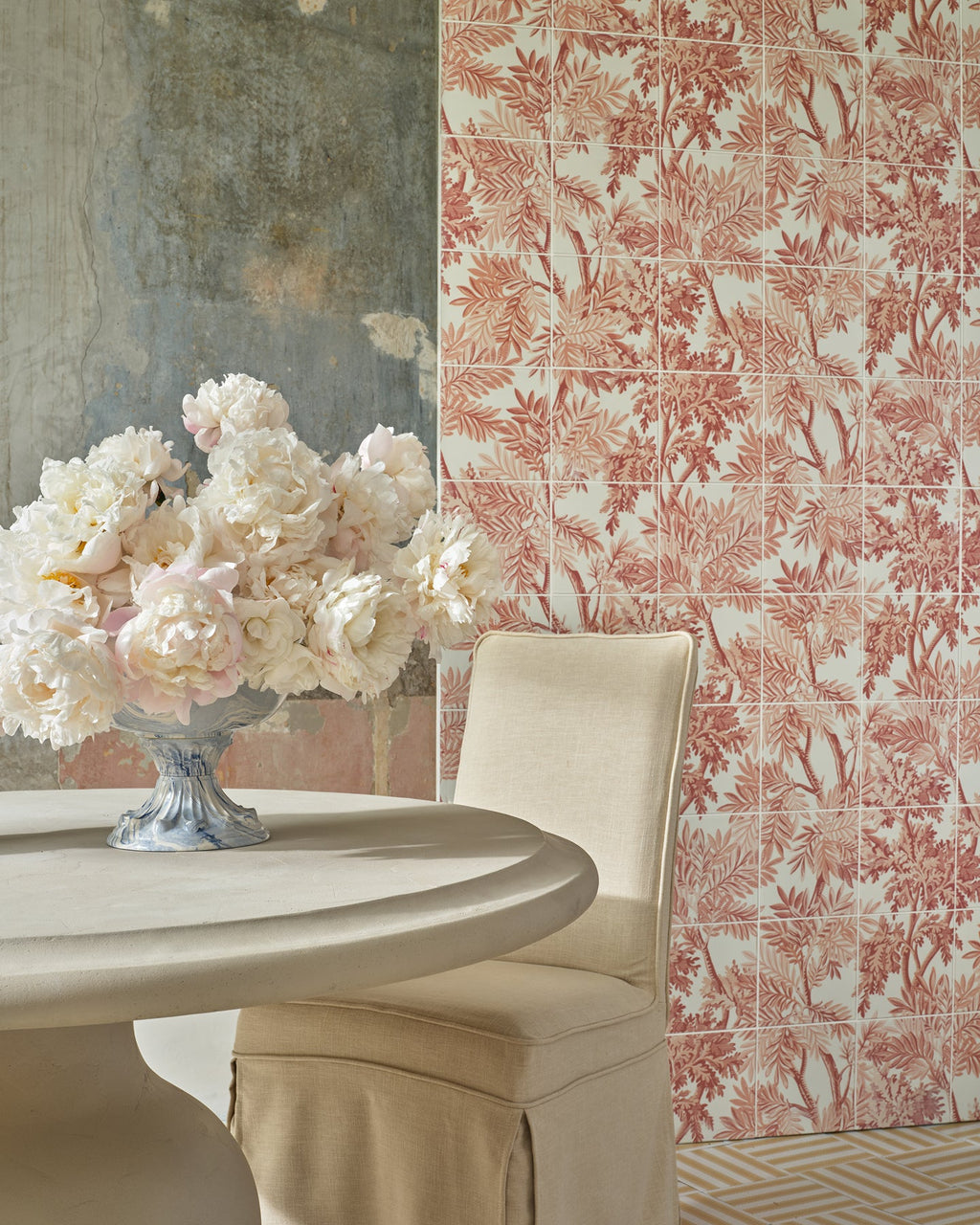 Ca’ Pietra Sanderson - Tapestry Trees Berry Mural Porcelain — official gallery image 1