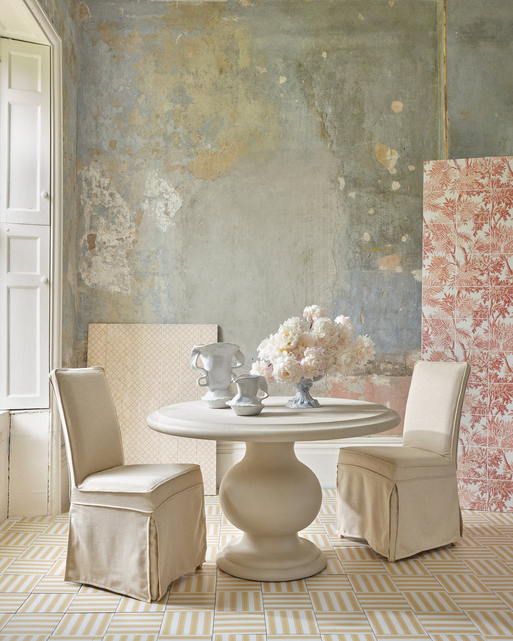 Ca’ Pietra Sanderson - Pinetum Stripe Ochre Porcelain — official gallery image 6