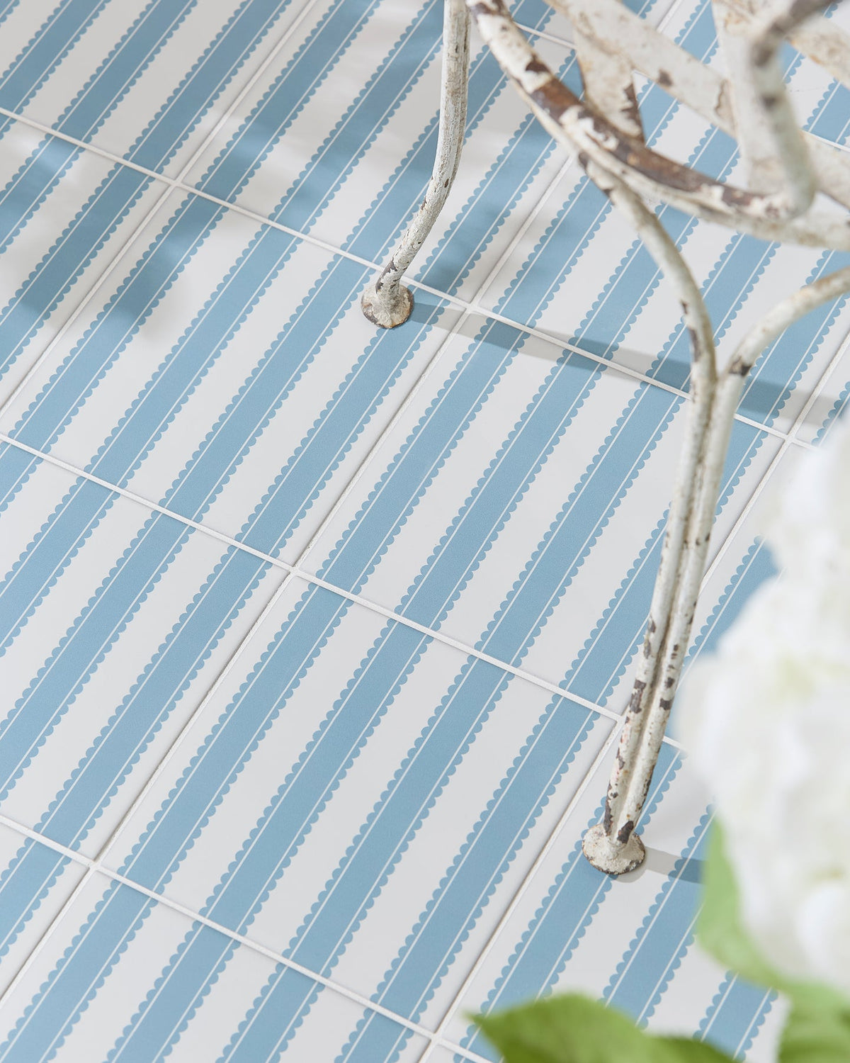 Ca’ Pietra Sanderson - Pinetum Stripe Dove Blue Porcelain — official gallery image 1