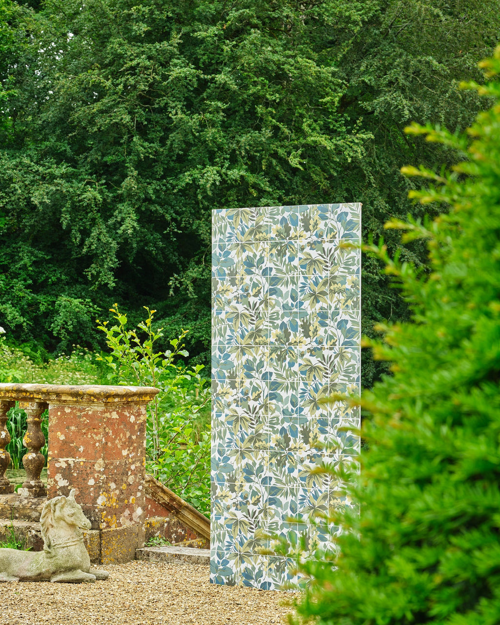Ca’ Pietra Sanderson - Robin's Wood Sage Mural Porcelain — official gallery image 1