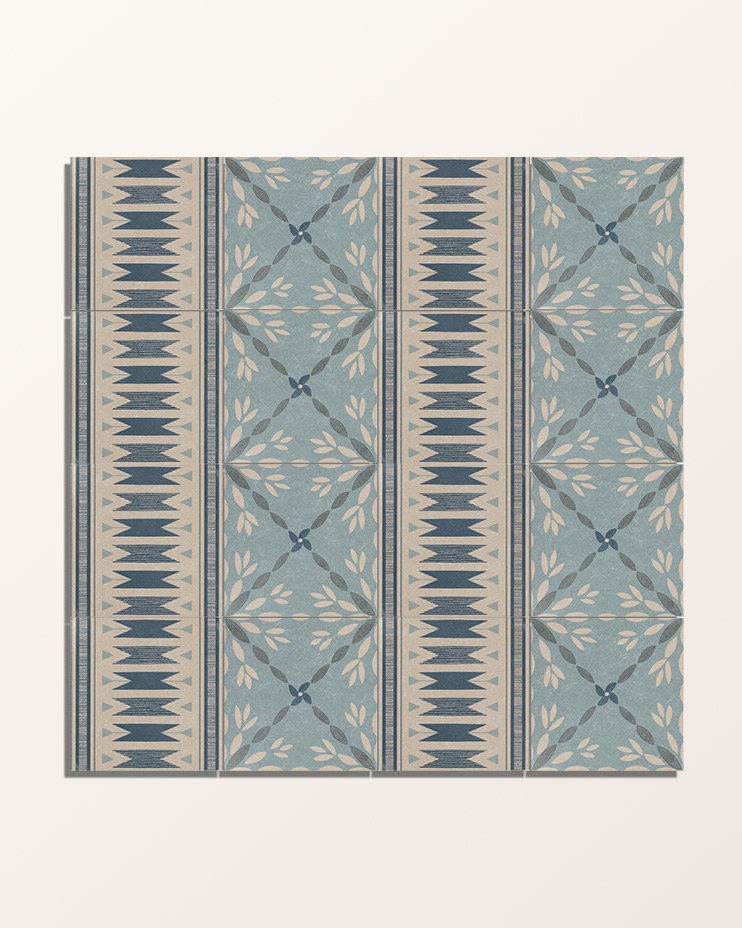 Ca’ Pietra Aventuras Ziggy Border Blue Porcelain — official gallery image 10