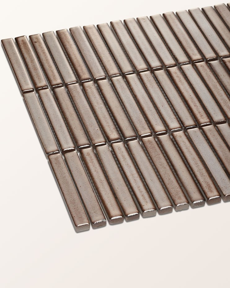 Ca’ Pietra Bamboo Lustre Porcelain Mosaic Cappuccino — official gallery image 7